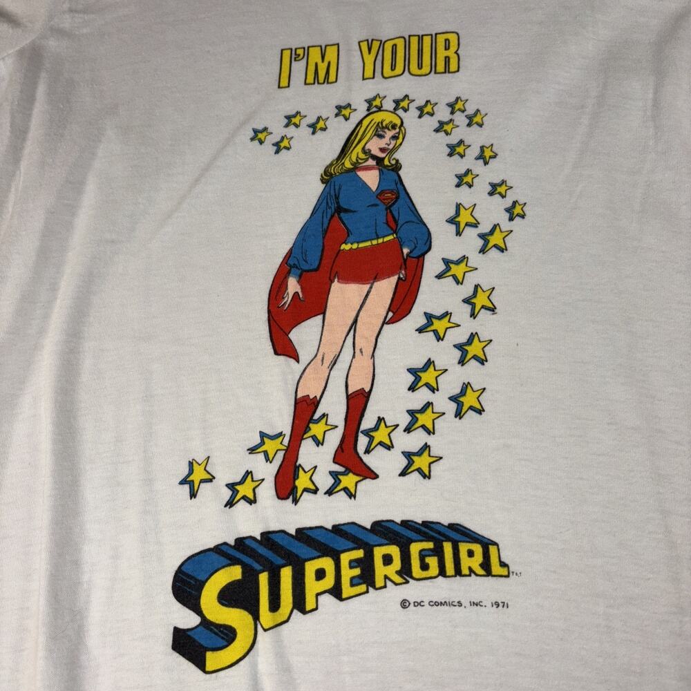 Vintage 1971 Supergirl Ladies Nightshirt Large Single Stitch Deadstock